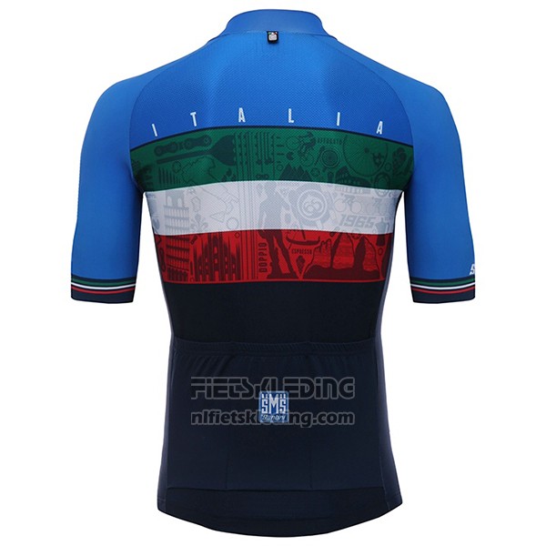 2017 Fietskleding Italie Zwart en Blauw Korte Mouwen en Koersbroek